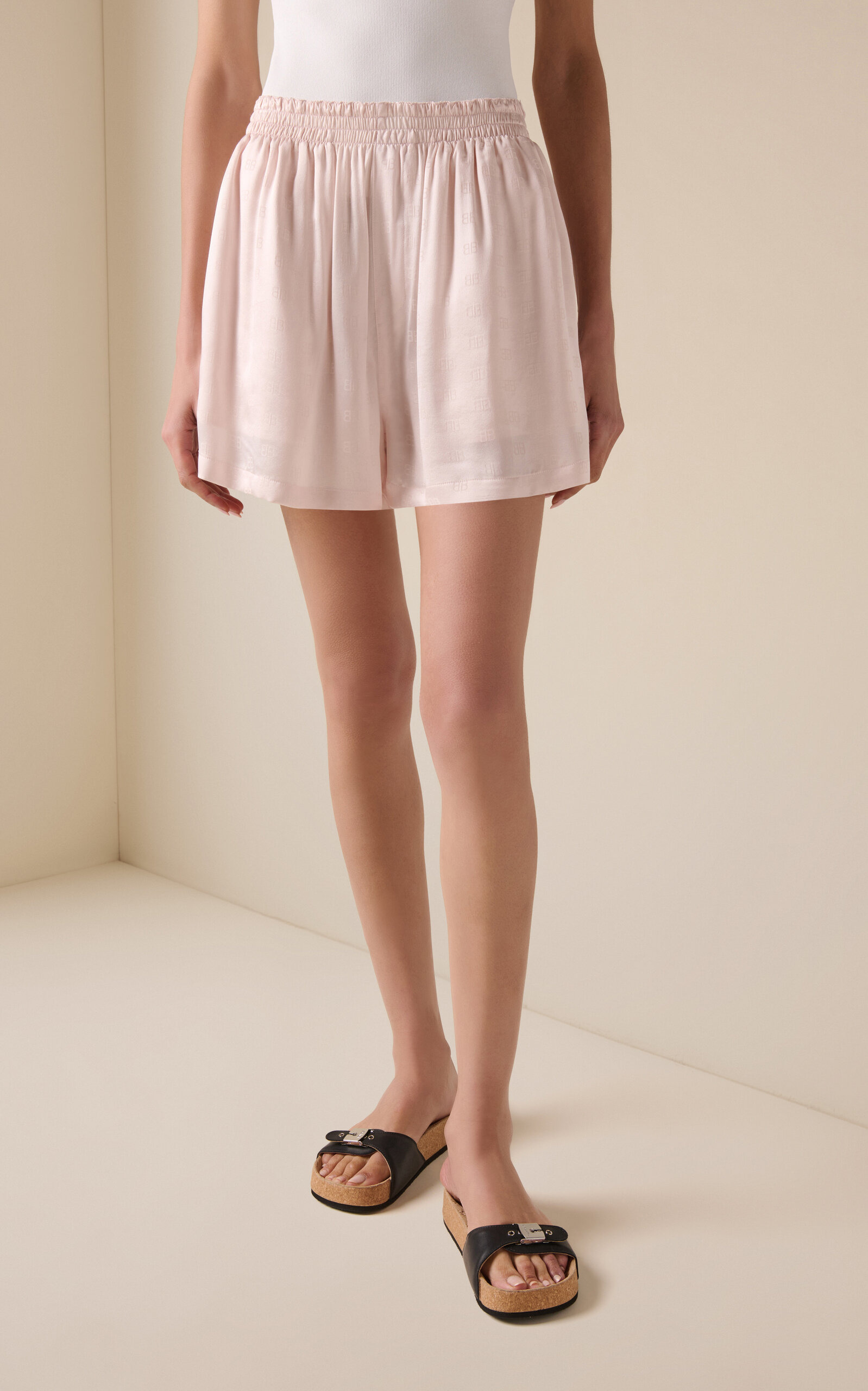 Logo-Jacquard Silk Boxer Shorts white - 3
