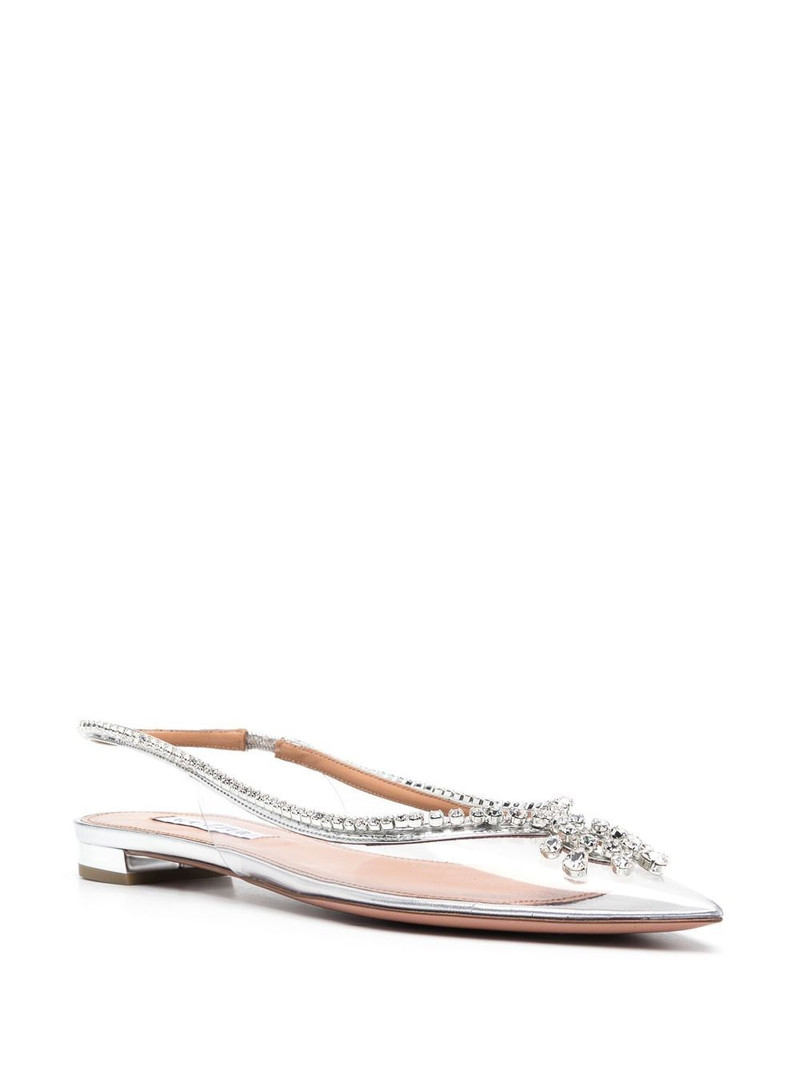 AQUAZZURA Seduction 20mm slingback ballerina shoes outlook