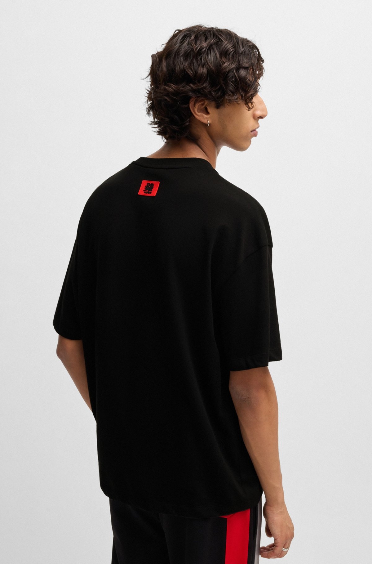 HUGO X RB OVERSIZE-FIT COTTON T-SHIRT WITH RACING PRINT - 5
