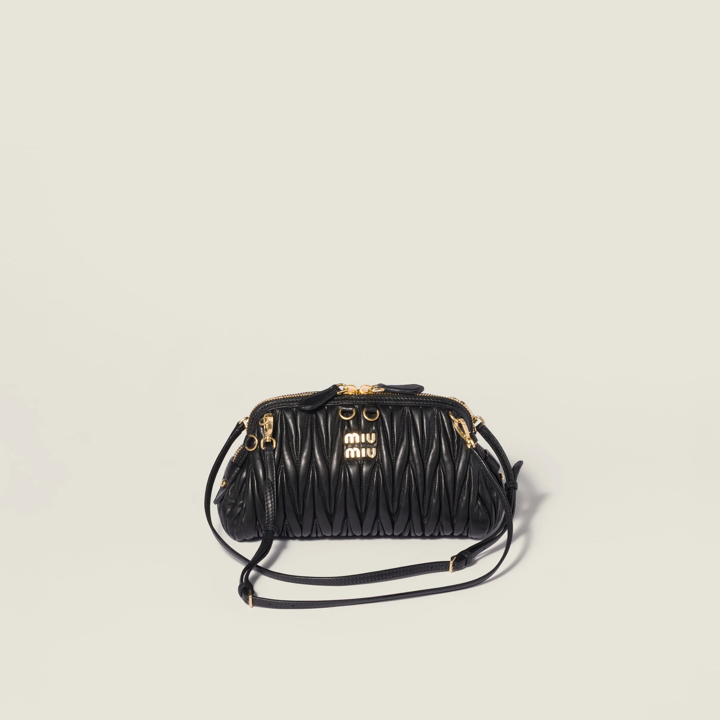 Caprice matelassé nappa leather clutch - 1