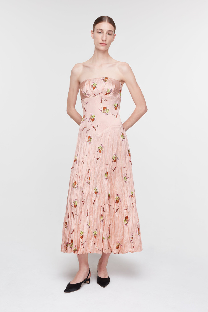 EMILIA WICKSTEAD Kaia Dress In Pink Satin outlook