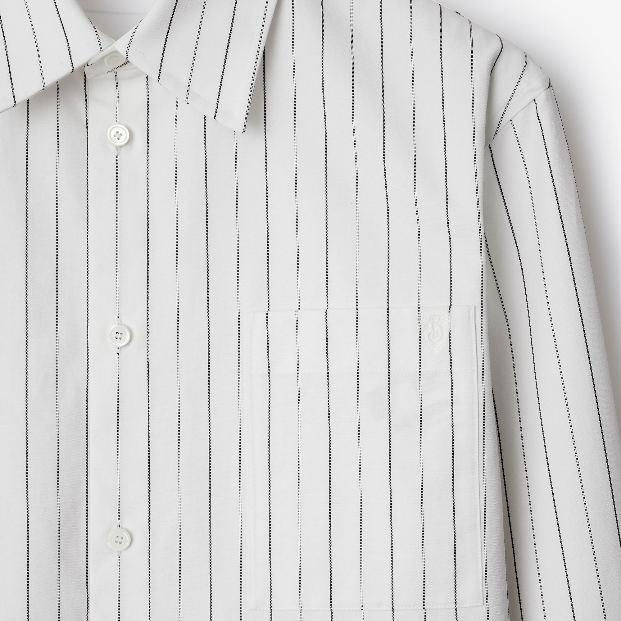 Relaxed Fit Striped Cotton Shirt - 5