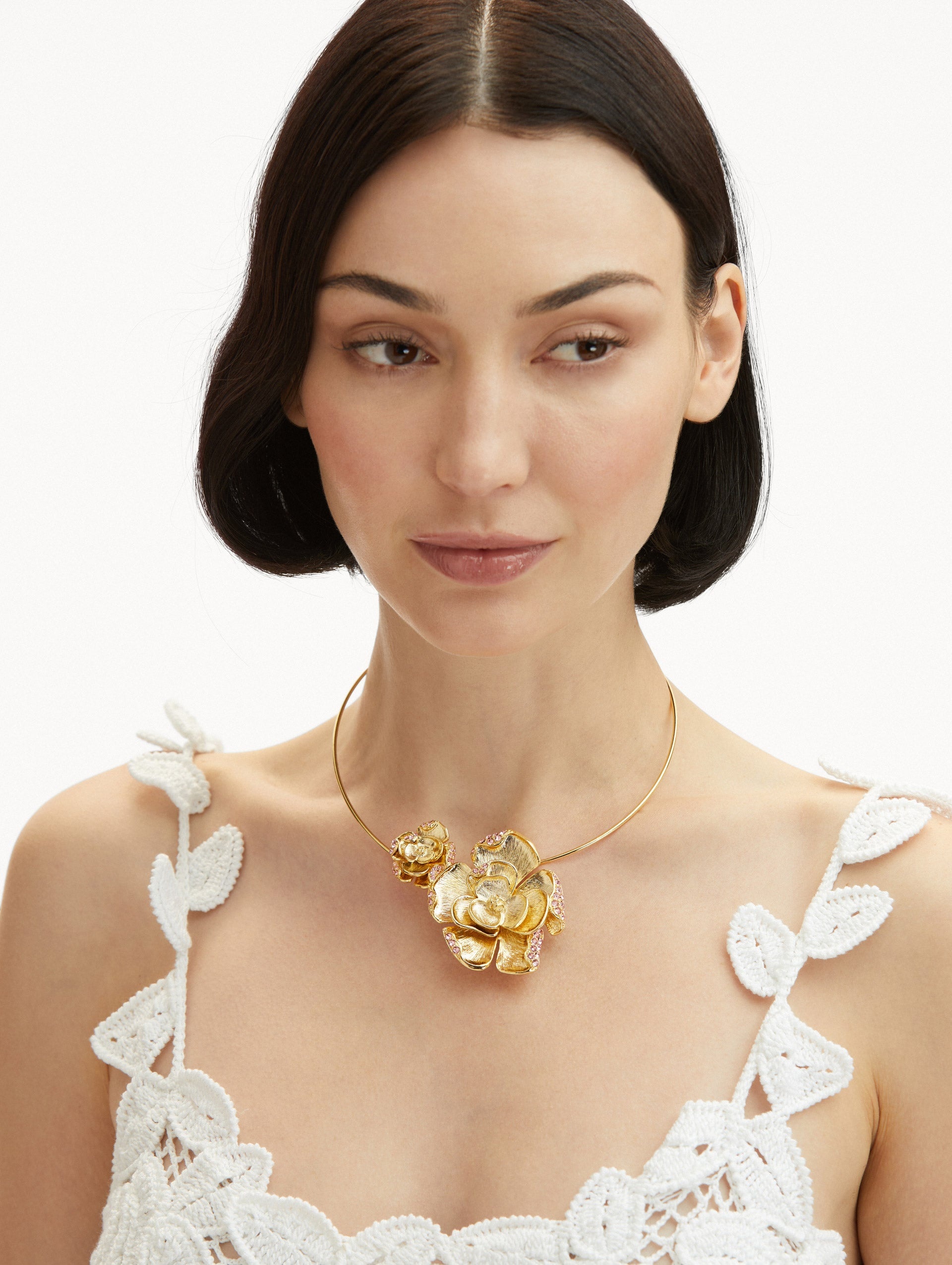 PAVÉ ROSE PENDANT CHOKER - 2