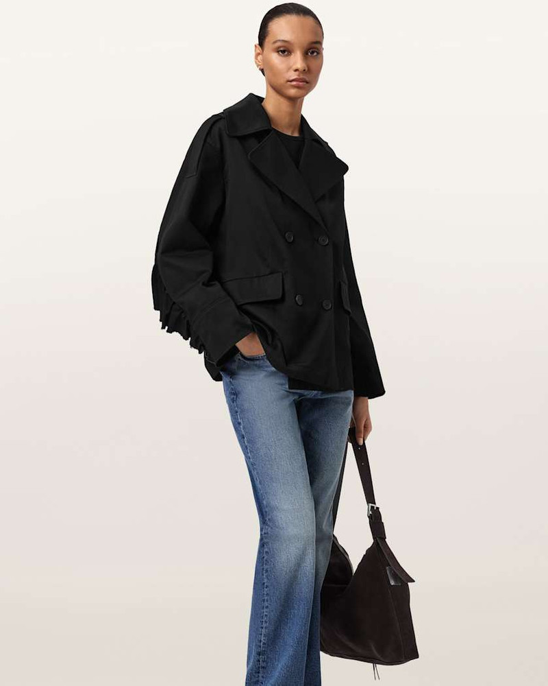 CONNIE RELAXED FIT DOUBLE BREASTED TRENCH COAT 5