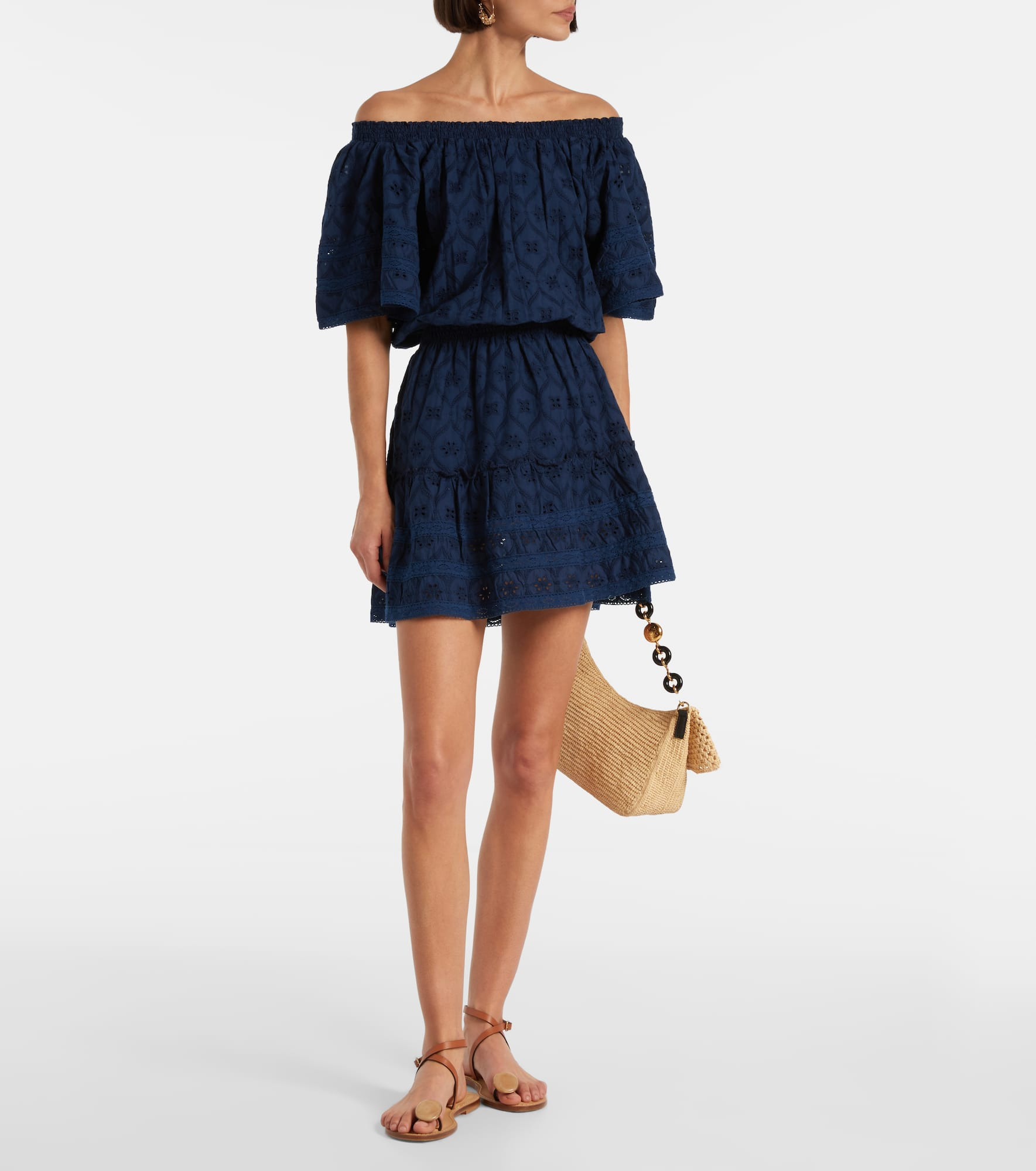 Micha broderie anglaise cotton minidress - 2
