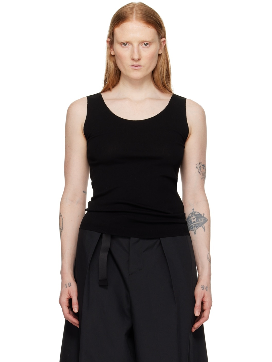 Black A-Poc Tank Top - 1