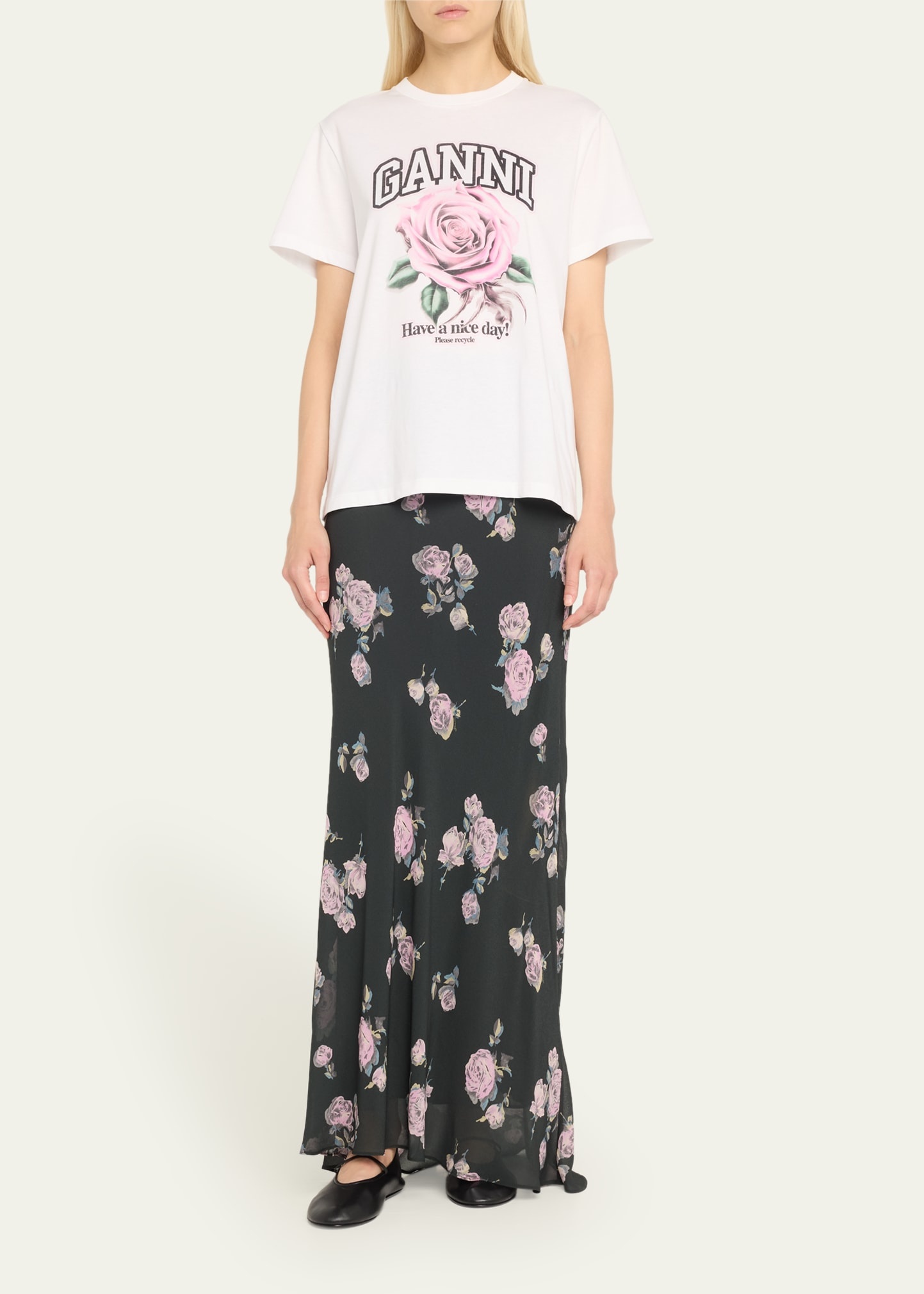 Floral Crepe Maxi Skirt - 2