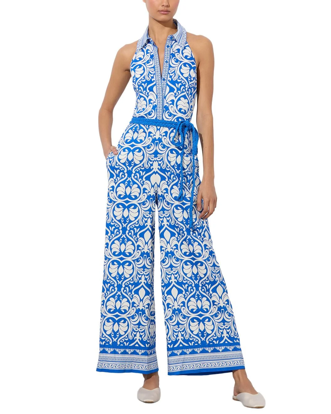 alice + olivia Alara Linen-Blend Jumpsuit - 1