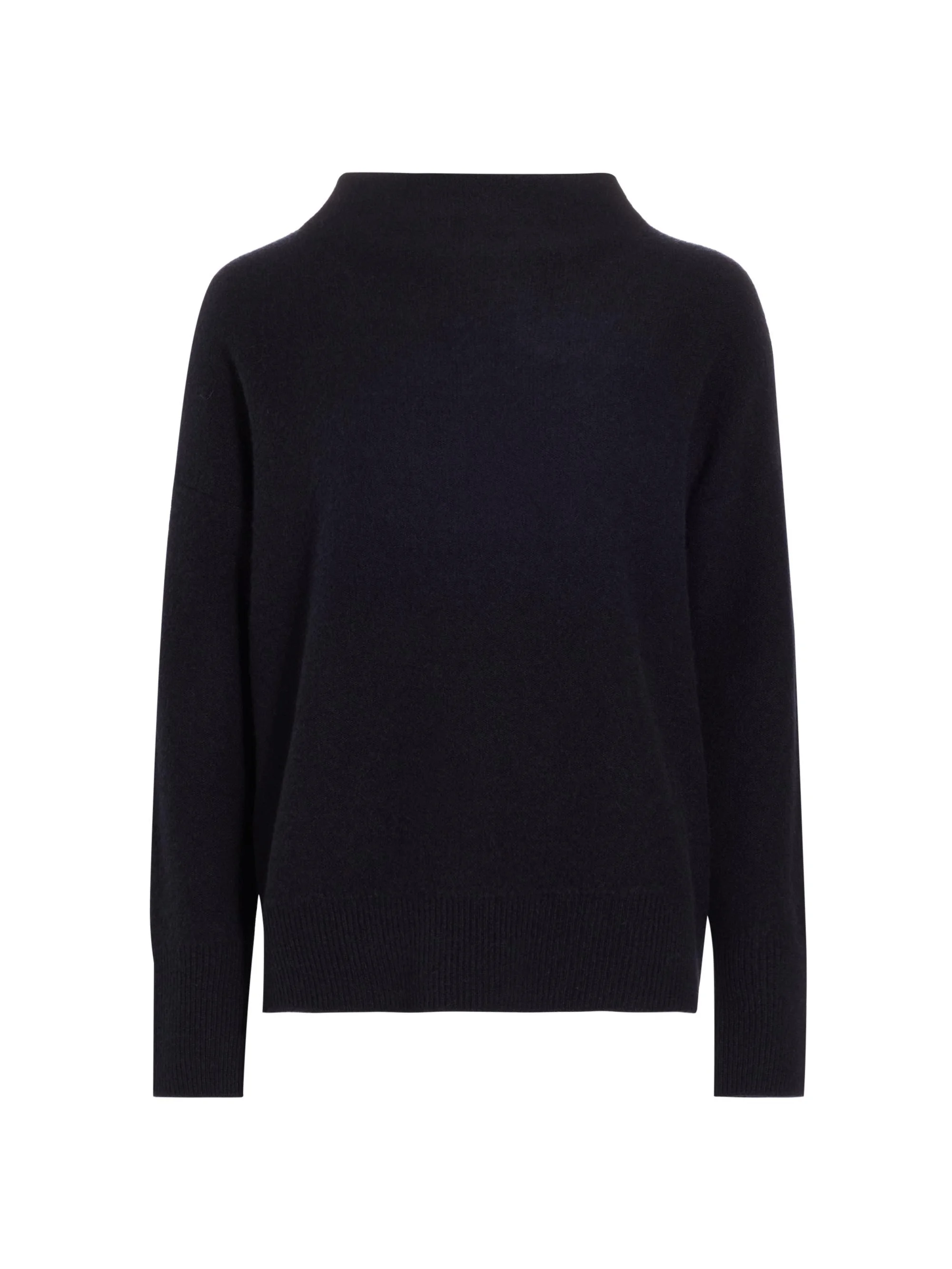Women's Funnelneck Cashmere Sweater - Coastal Blue - 1
