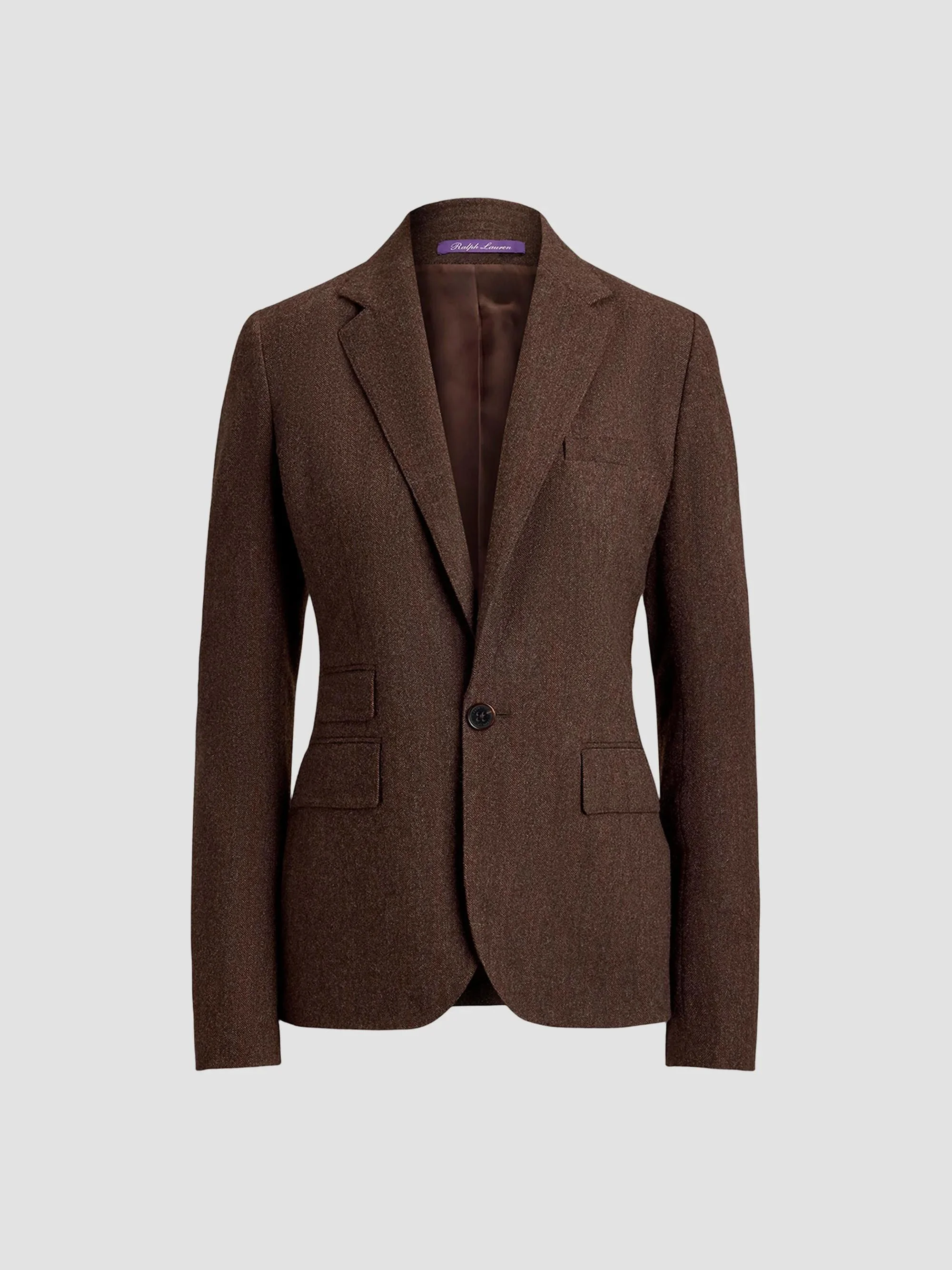Women's Parker Herringbone Wool-Blend Jacket - Brown Rust - 1