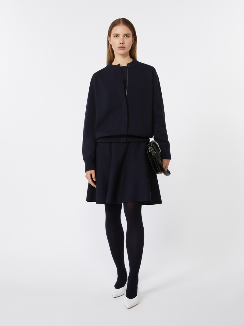 Max Mara UBALDA Cotton and viscose crêpe miniskirt outlook