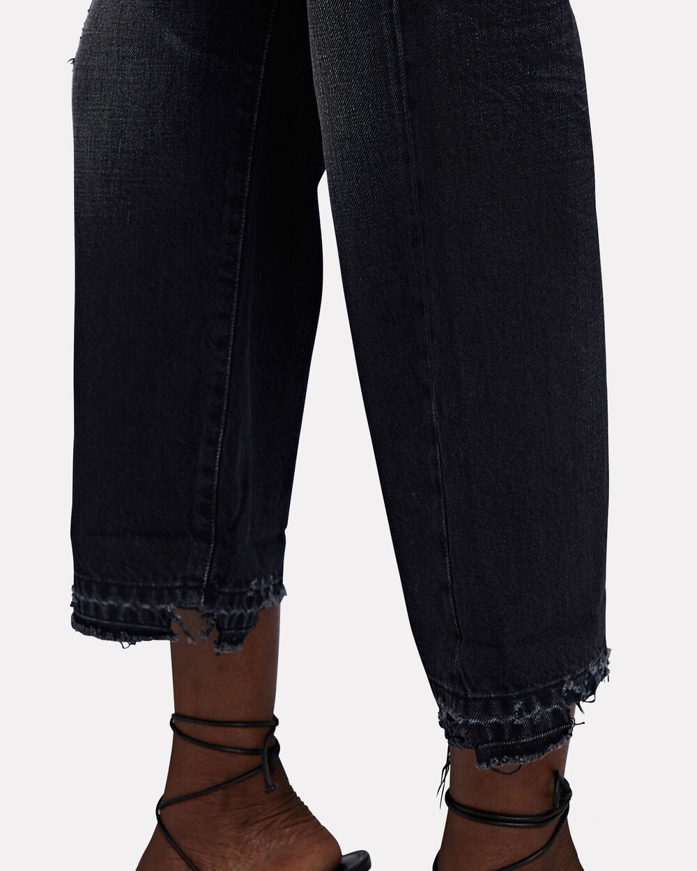 Boyfriend Distressed Straight-Leg Jeans - 6