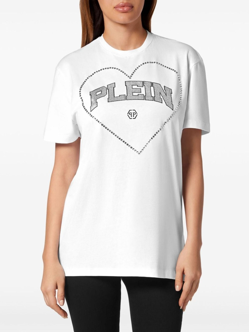 PHILIPP PLEIN rhinestone-embellished cotton T-shirt outlook