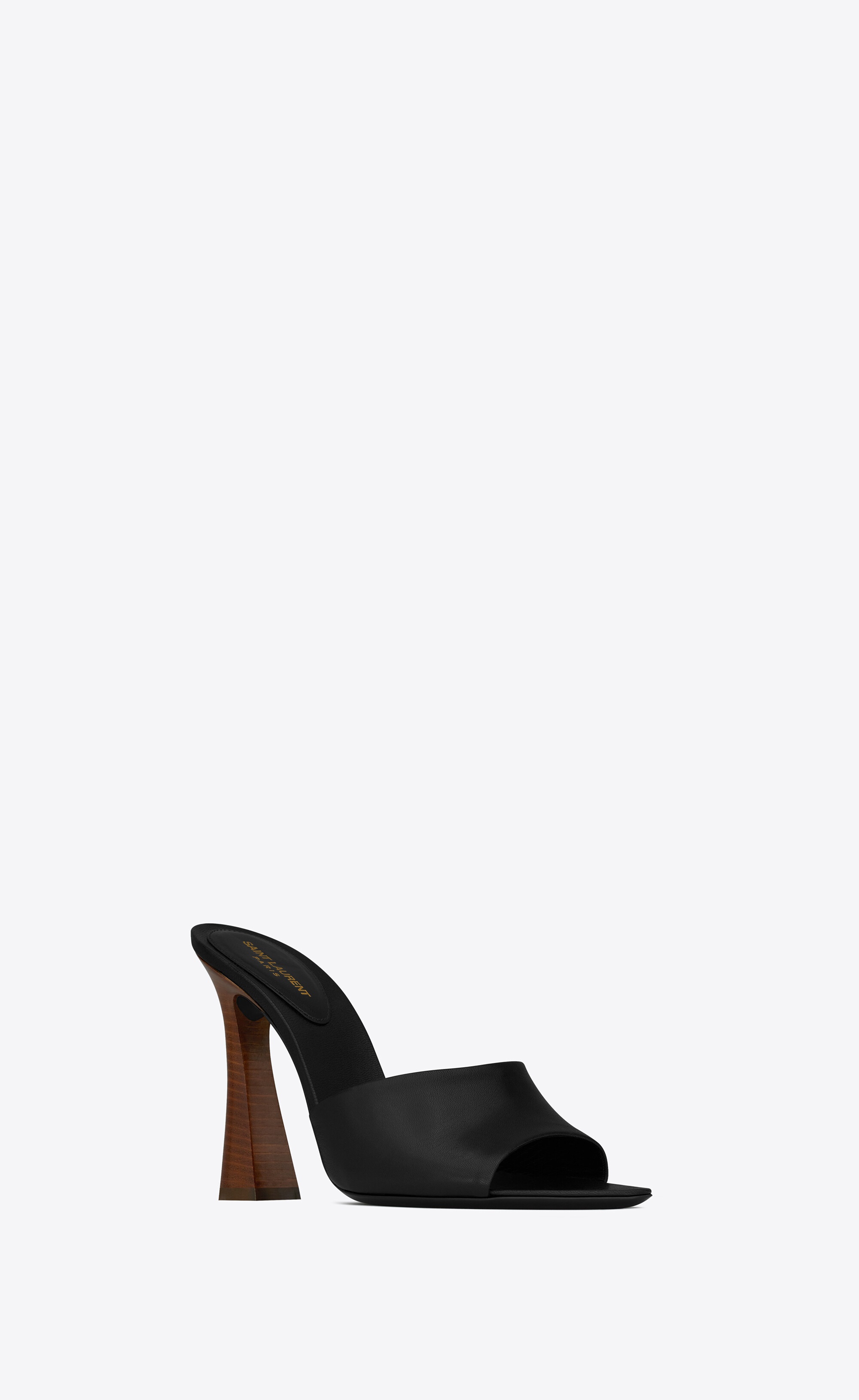 suite mules in smooth leather - 3