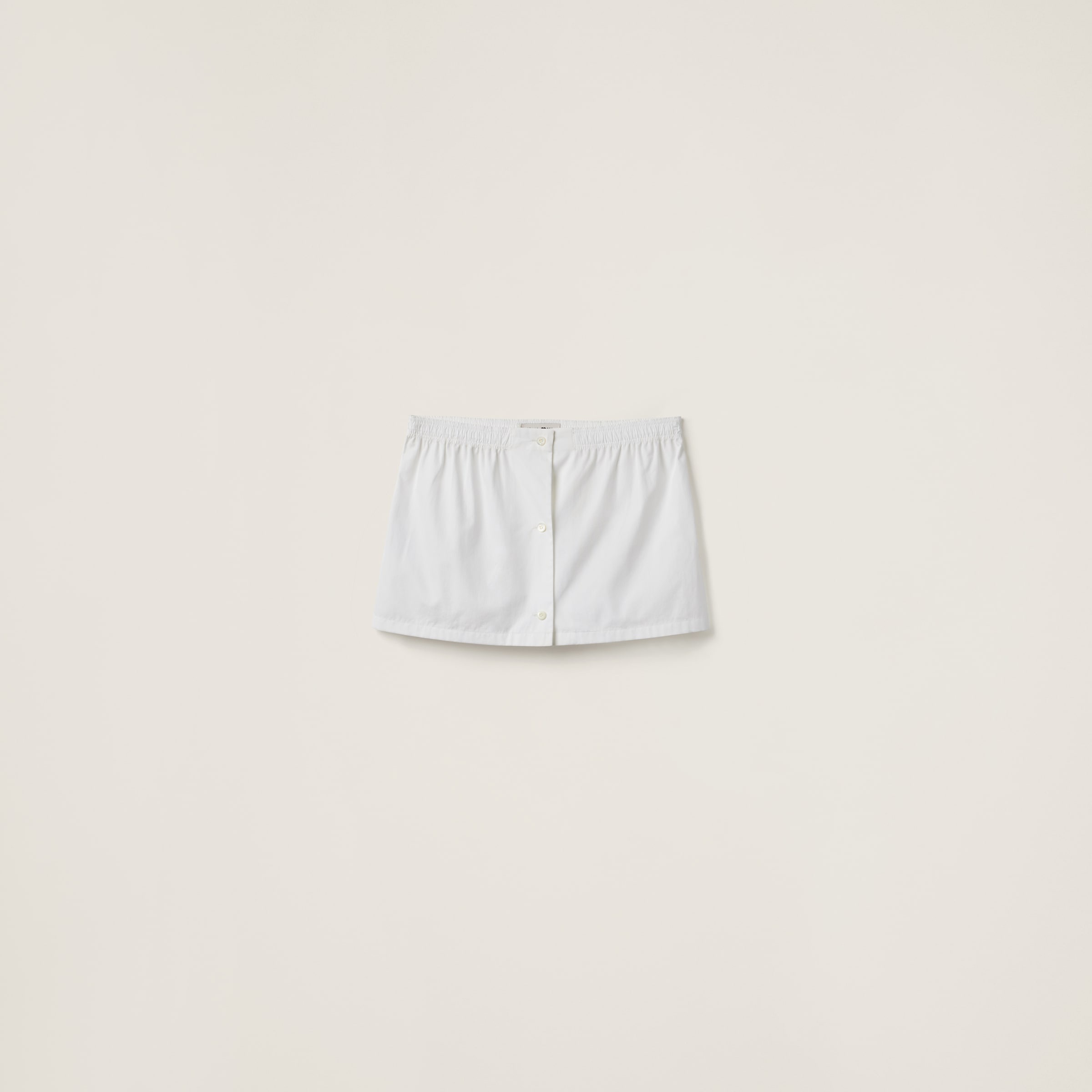 Poplin miniskirt - 1