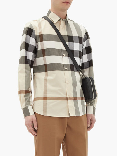 Burberry Somerton Nova-check cotton-blend poplin shirt outlook