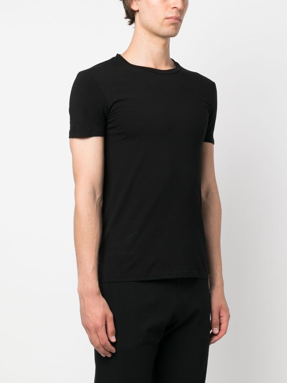 short-sleeved stretch-cotton T-shirt - 3