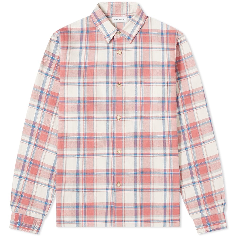 John Elliott Sly Cotton Straight Hem Shirt - 1