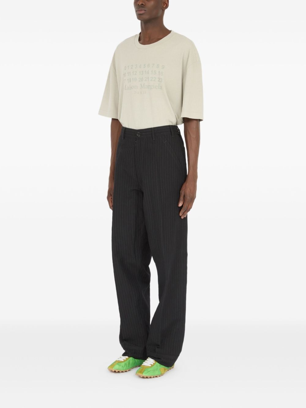 pinstripe-pattern trousers - 4