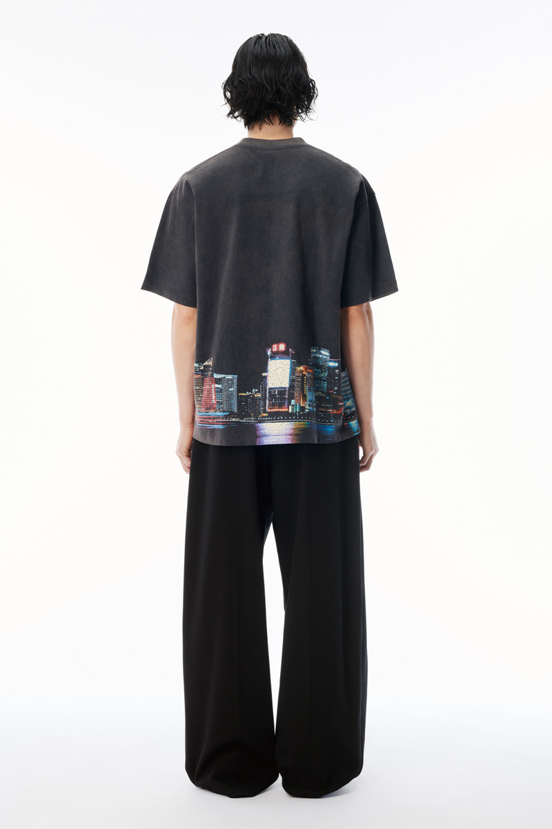 Shanghai Skyline Crystal Hotfix T-Shirt 4