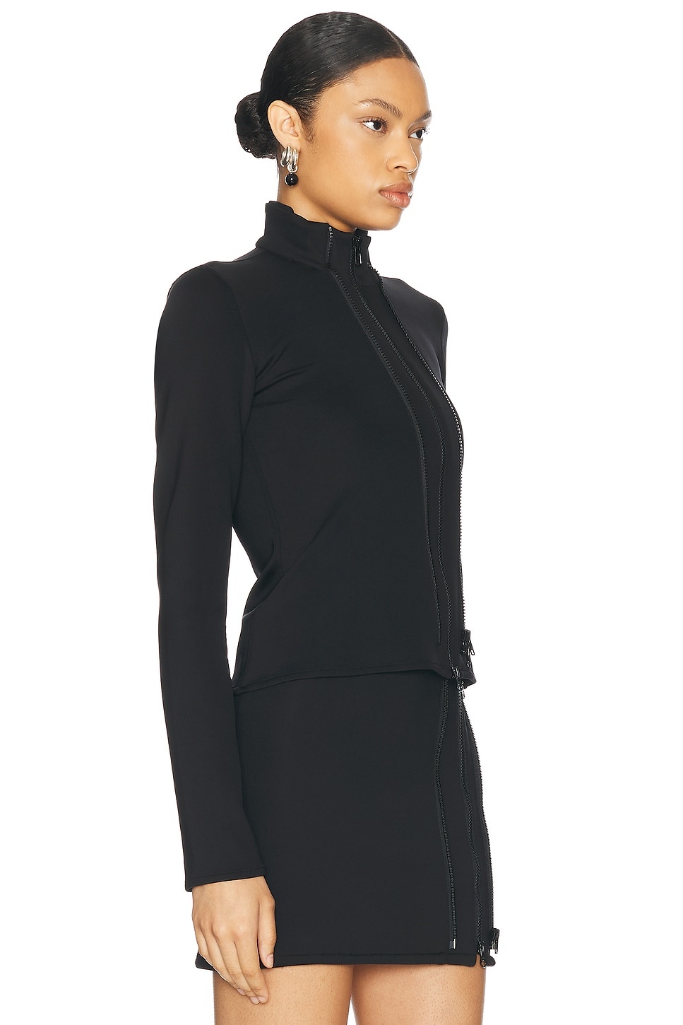 Double Zipper Long Sleeve Top - 3