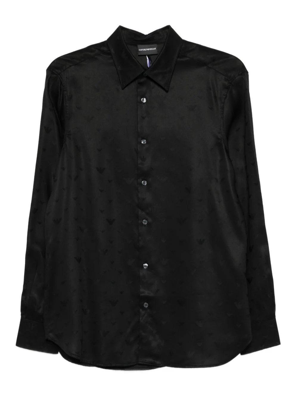 eagle-embossed shirt - 1