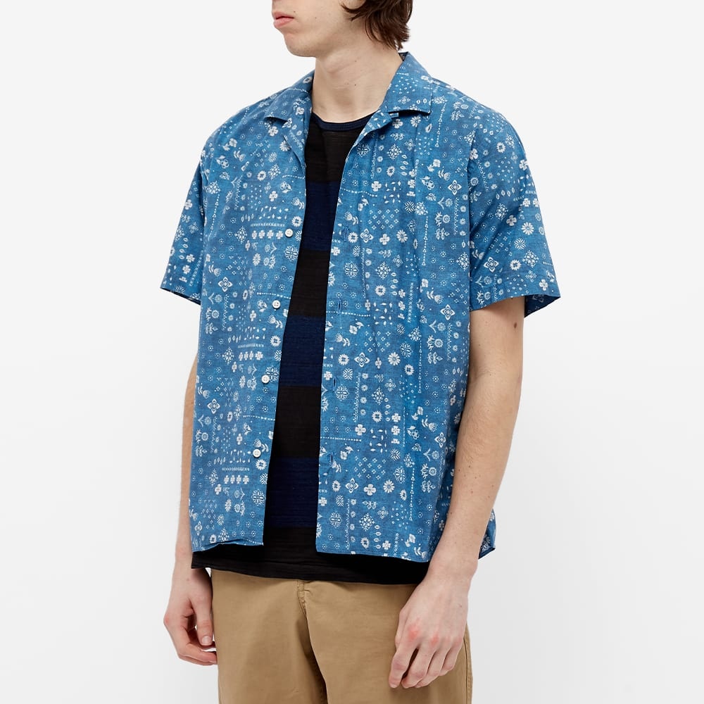 Gitman Vintage Indigo Bandana Camp Collar Shirt - 4