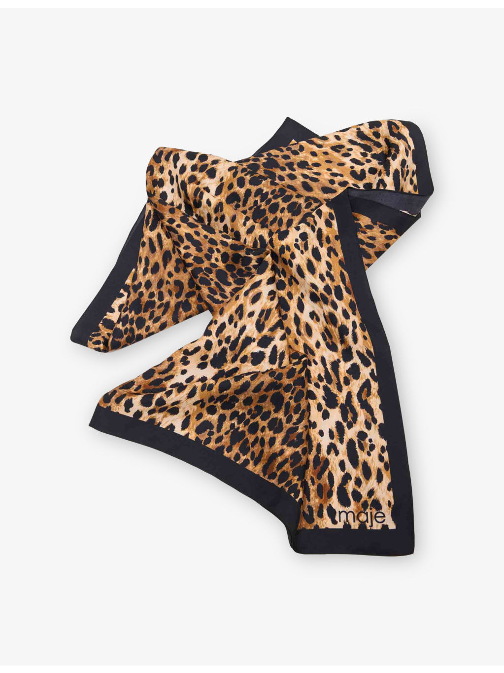 Leopard-Print Square Silk Scarf - 3