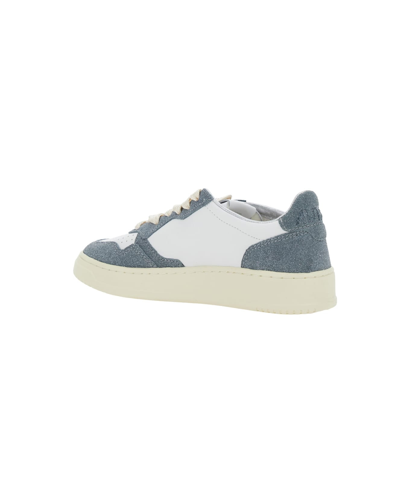 'medalist' Blue Low Top Sneakers With Logo Detail In Leather And Suede Woman - 3