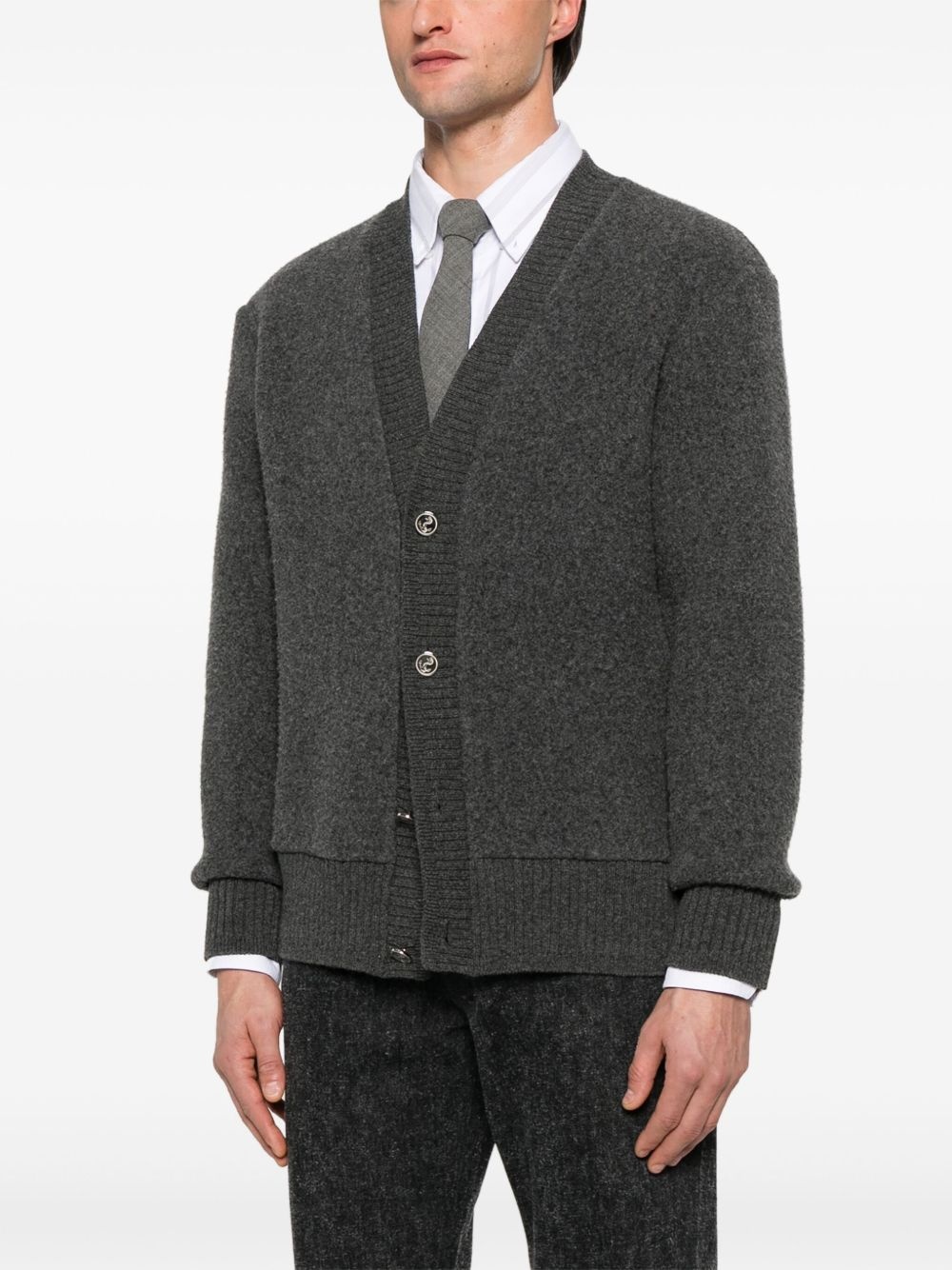 V-neck wool cardigan - 3
