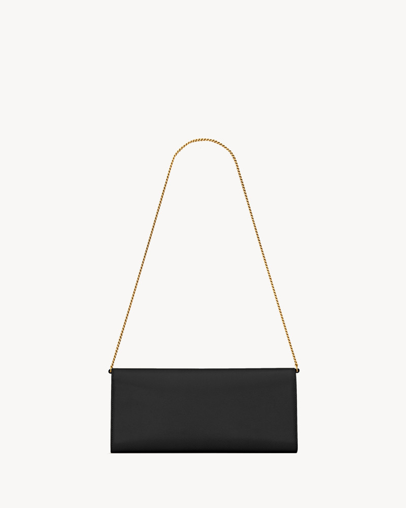 SAINT LAURENT KATE CLUTCH IN GRAIN DE POUDRE LEATHER outlook
