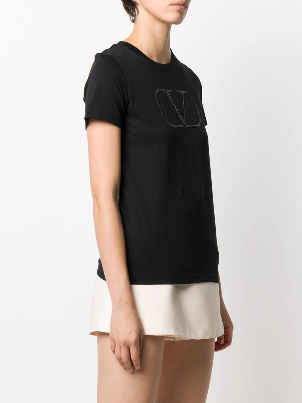 sequin-VLOGO cotton T-shirt - 3