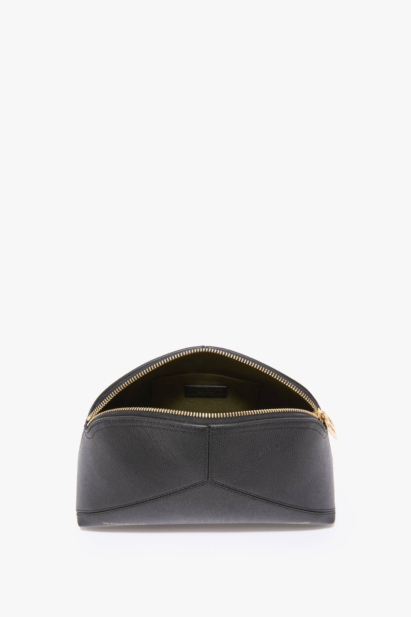 Victoria Large Travel Pouch In Black Grained Leather - 6