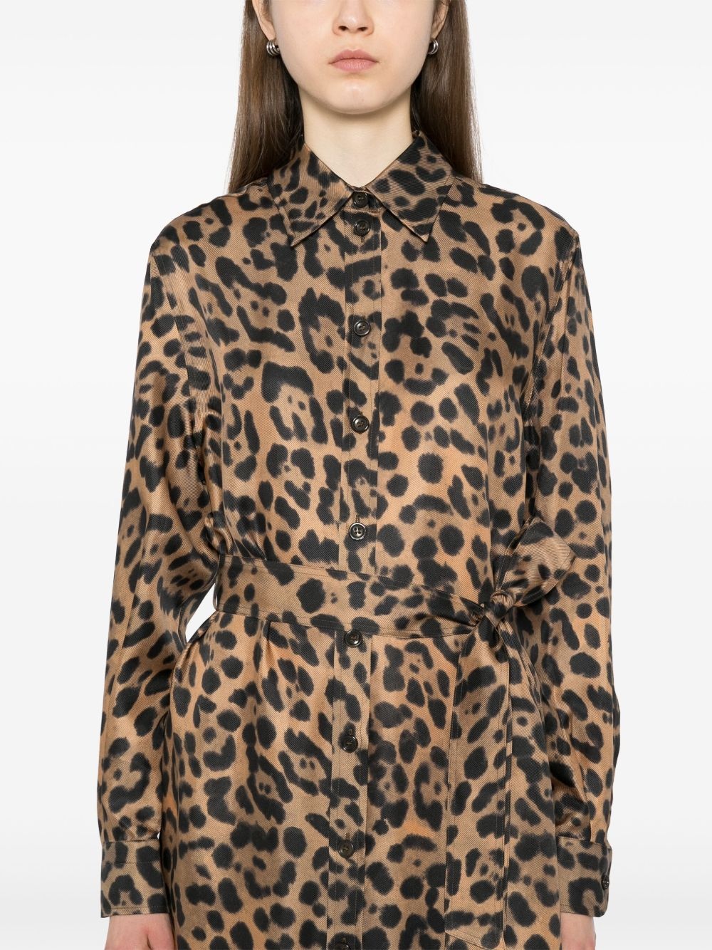 leopard-print dress - 5