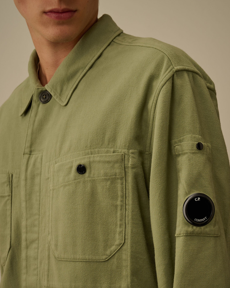 Armored Stretch Satin Lens Button Overshirt 5