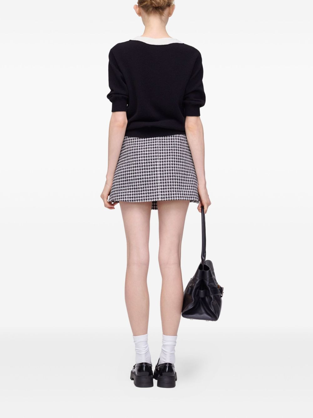 gingham tweed mini skirt - 4