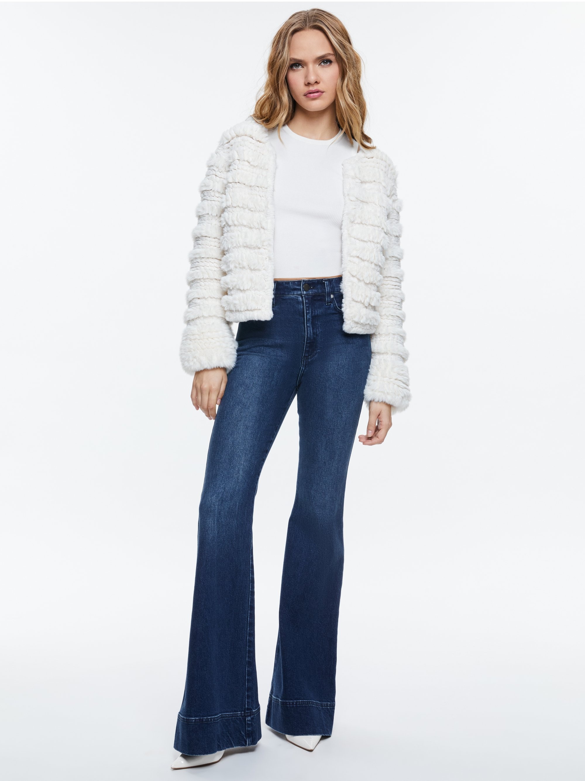 FAWN FAUX FUR TEXTURED JACKET - 3