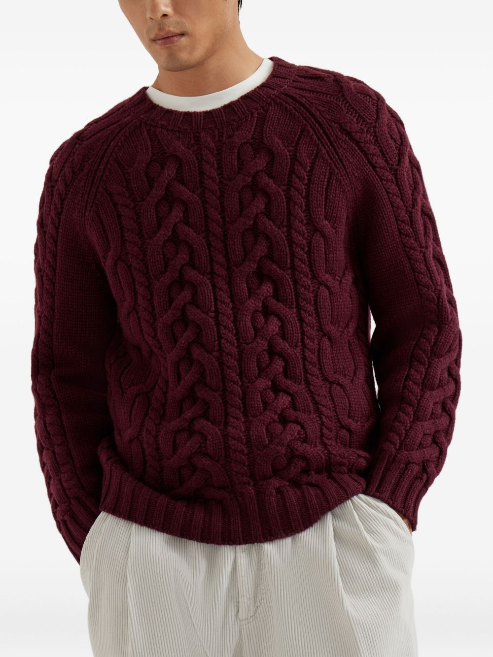 cable-knit sweater - 3