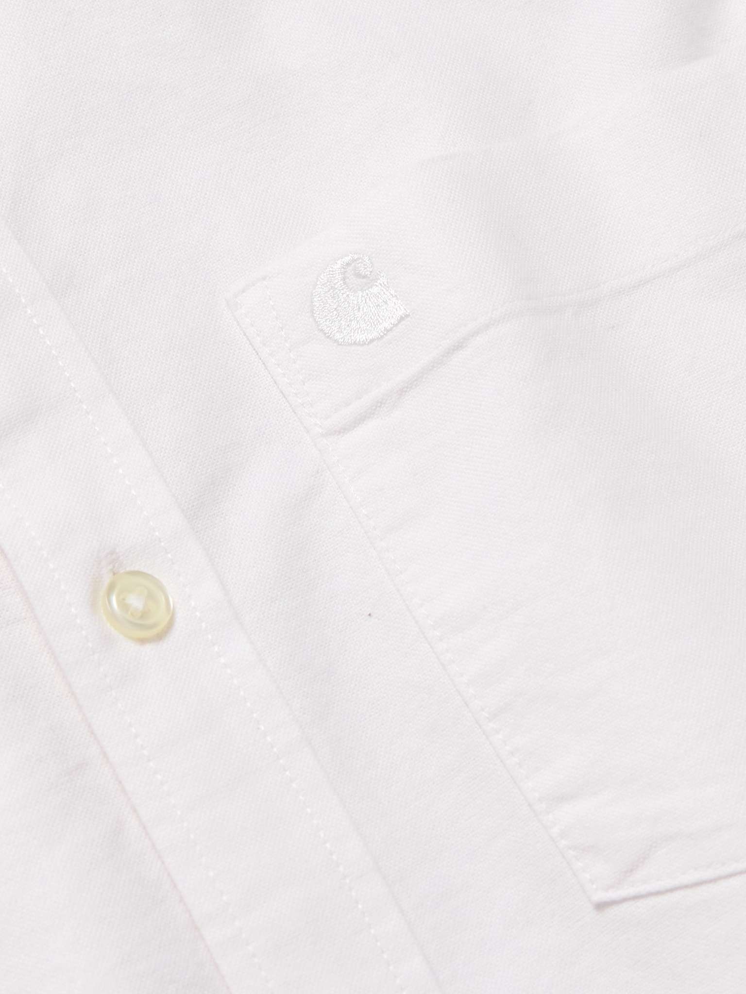 Button-Down Collar Logo-Embroidered Cotton Oxford Shirt - 4