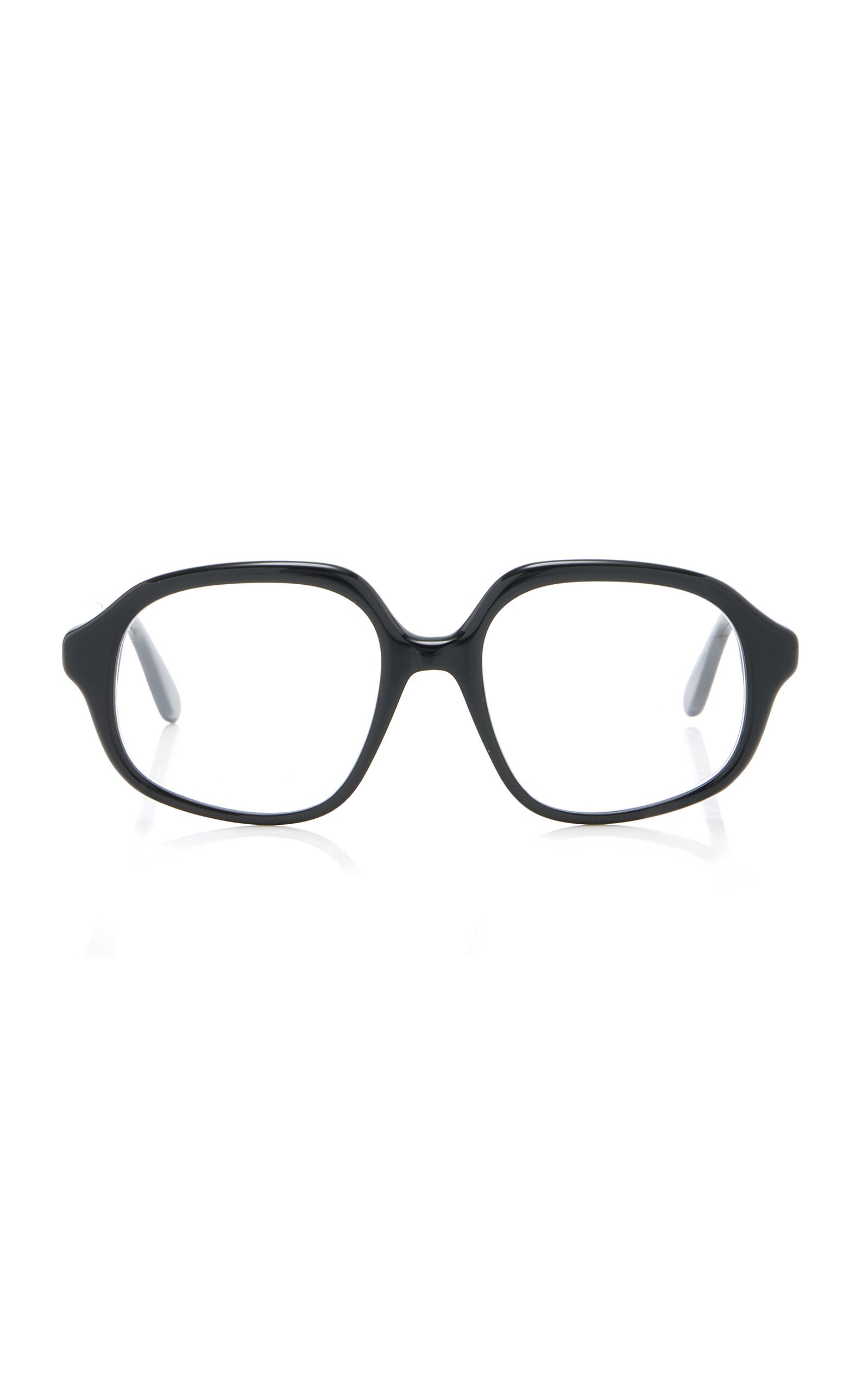 Curvy Oversized Square-Frame Acetate Glasses black - 1