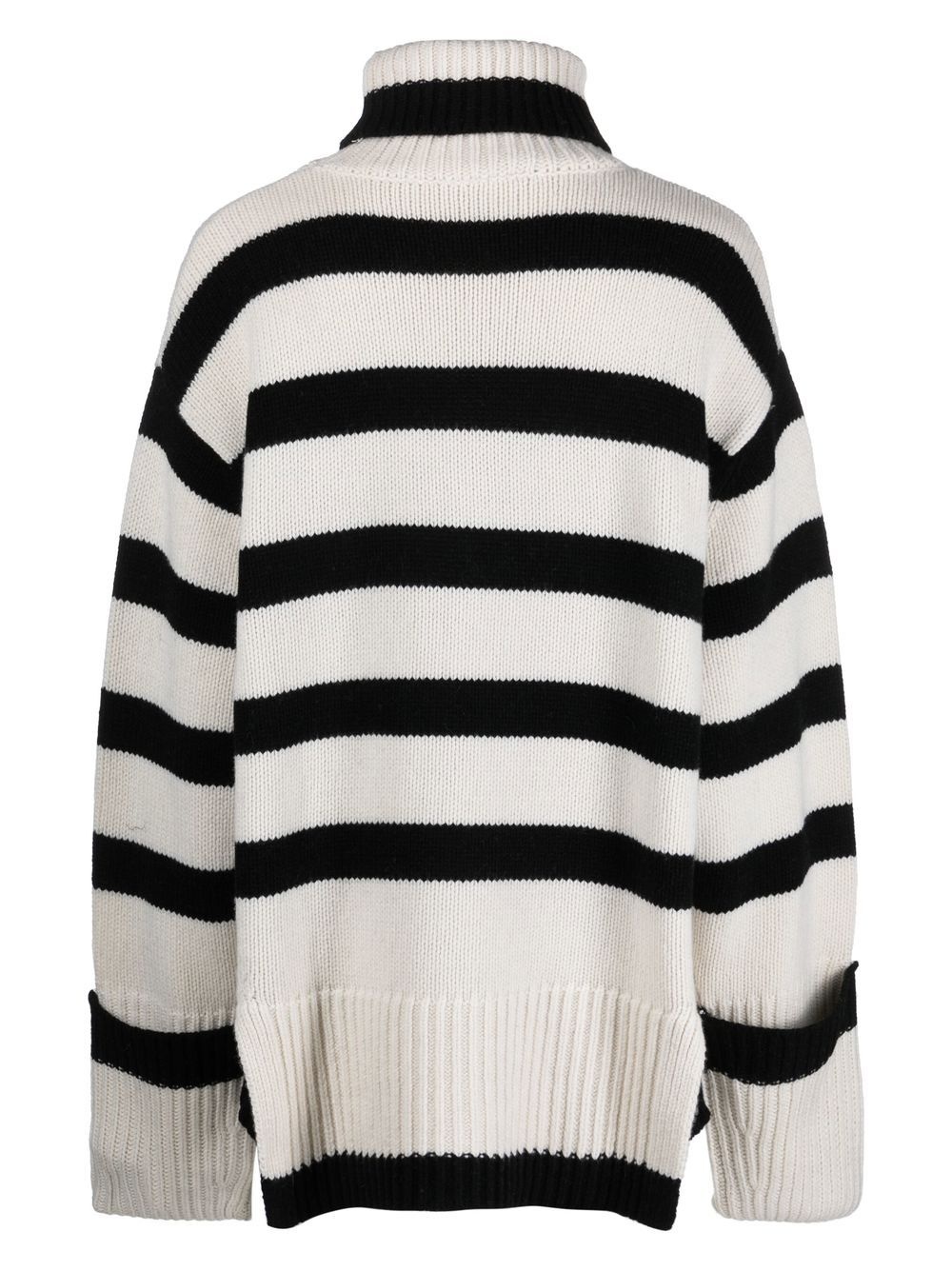 striped roll neck jumper - 2