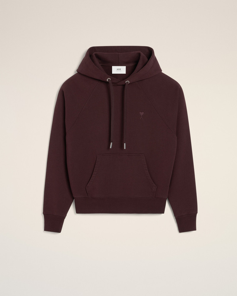 BURGUNDY COTTON TONAL AMI DE COEUR HOODIE 1