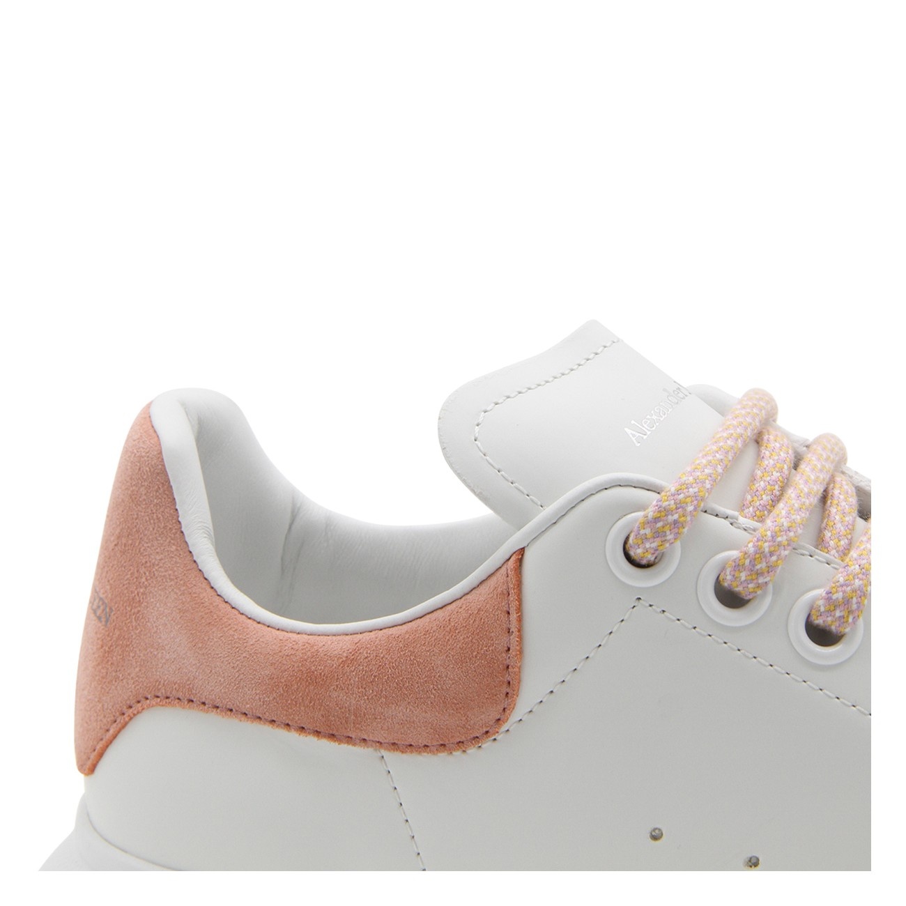 white and clay leather oversized sneakers - 4