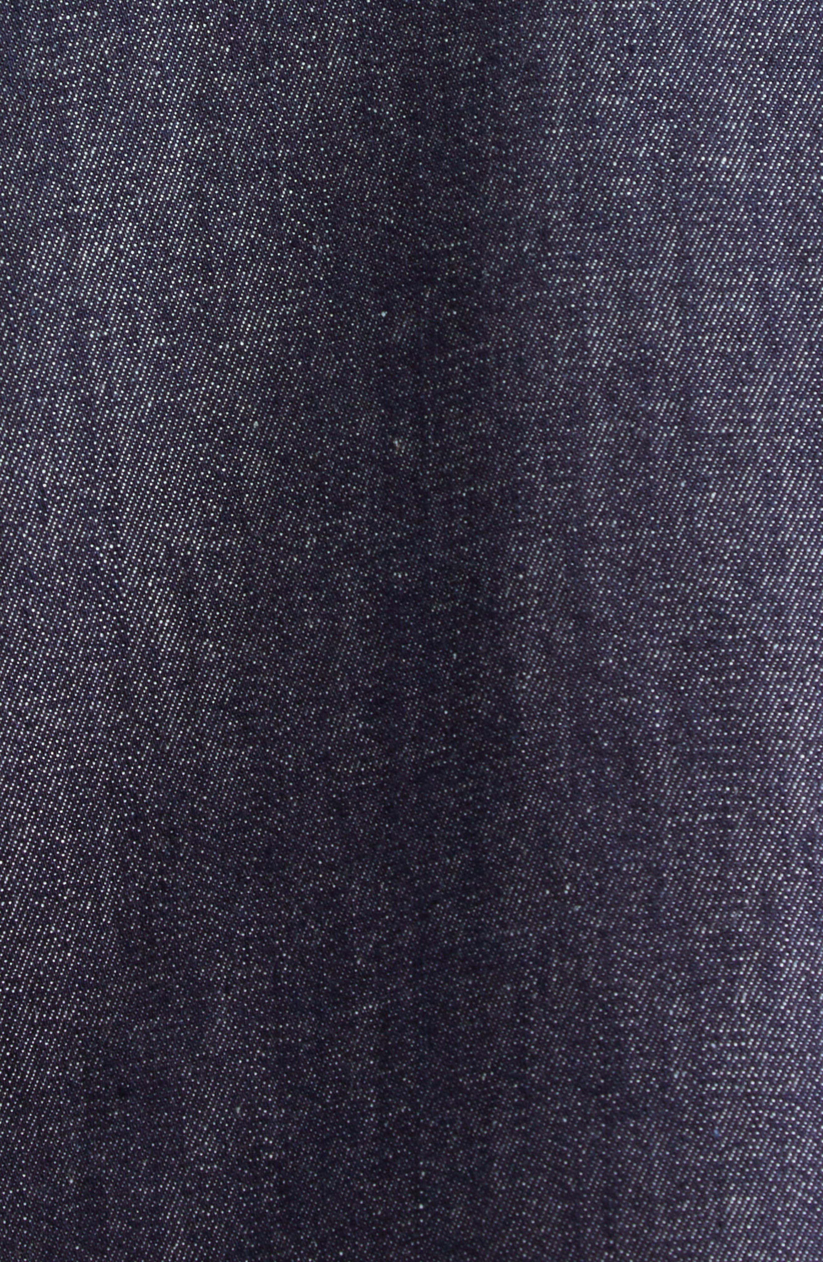 Alaïa Long Sleeve Denim Minidress in Bleu Fonce at Nordstrom - 6