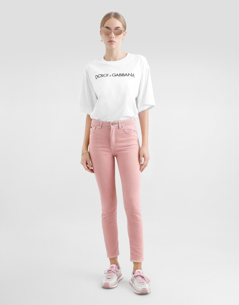 Dolce & Gabbana Short-sleeved cotton T-shirt with Dolce&Gabbana lettering outlook