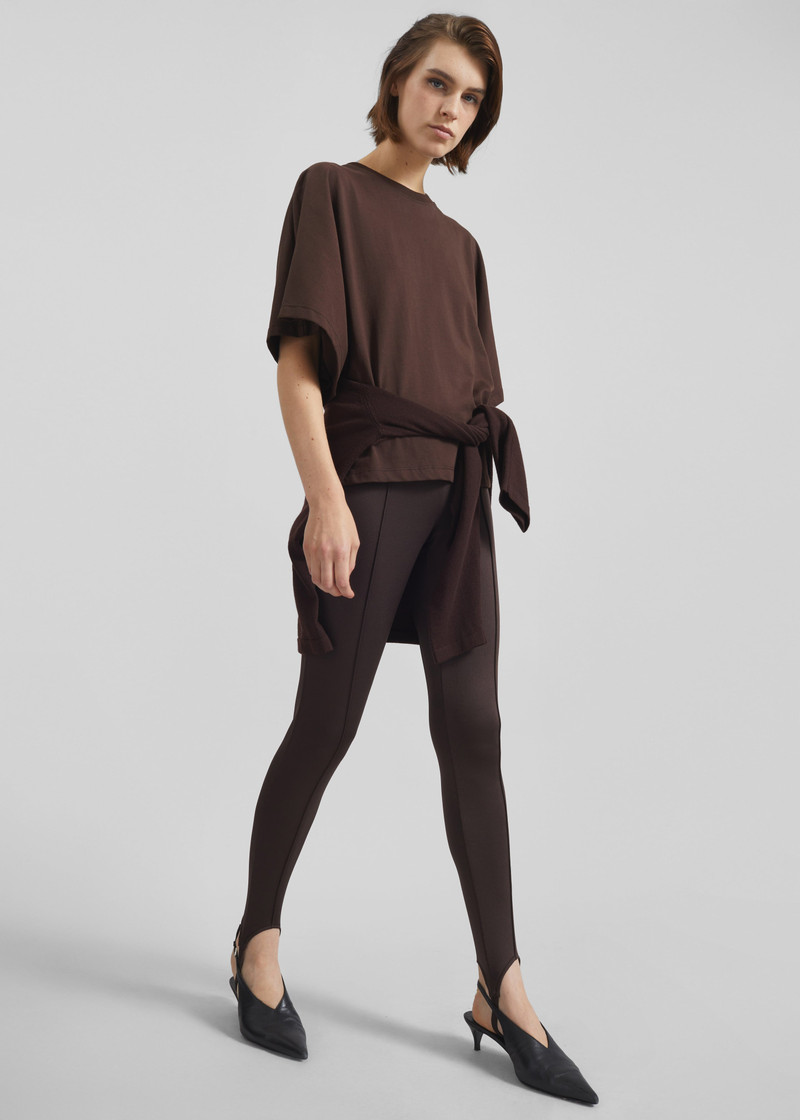 Modave Dolman Sleeve Tee - Brown 3