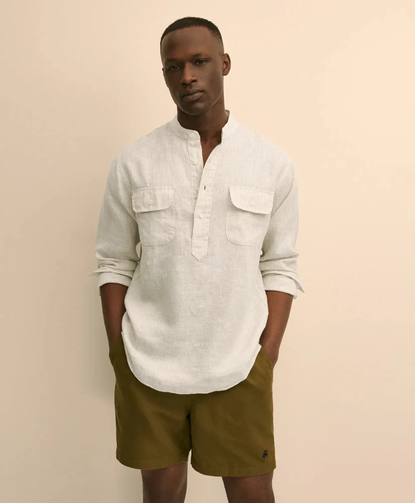Irish Linen Popover Shirt - 1