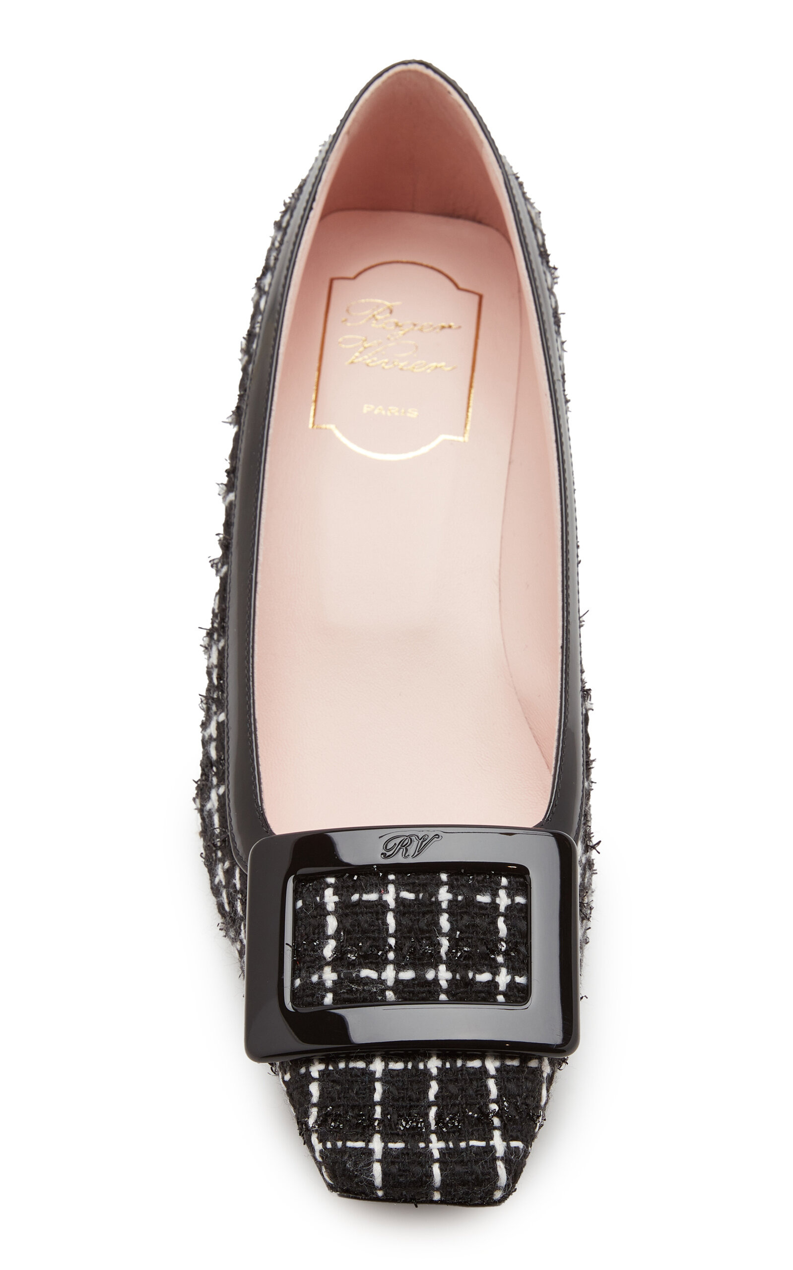 Belle Vivier Patent Leather-Trimmed Pumps black - 3