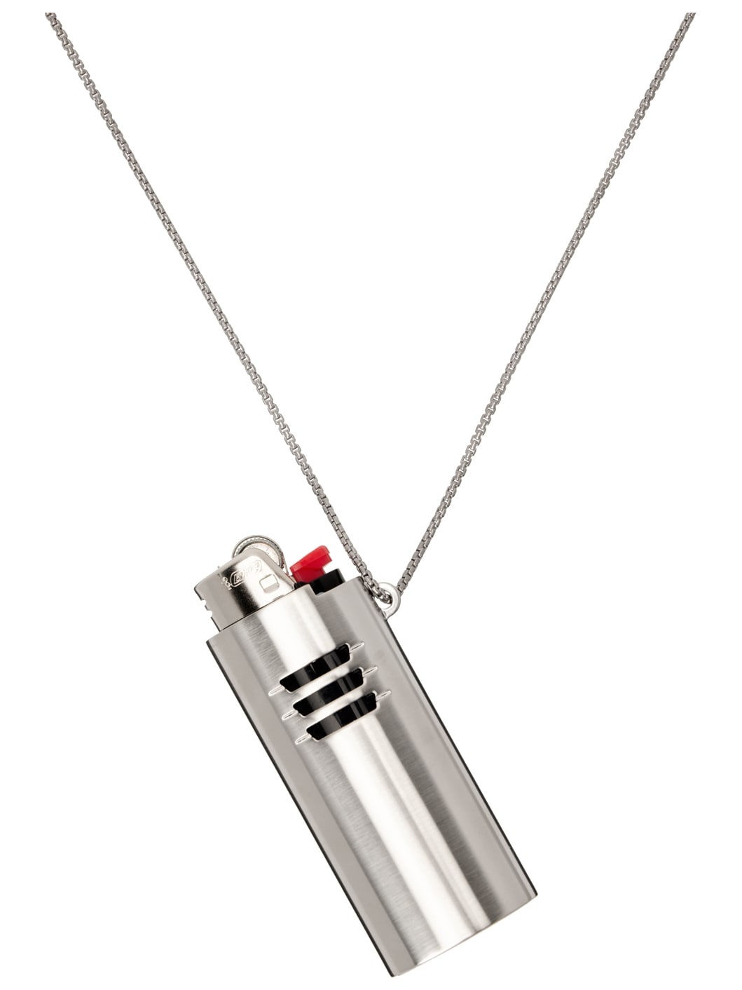 Silver Porterville Lighter Holder Charm Necklace - 2