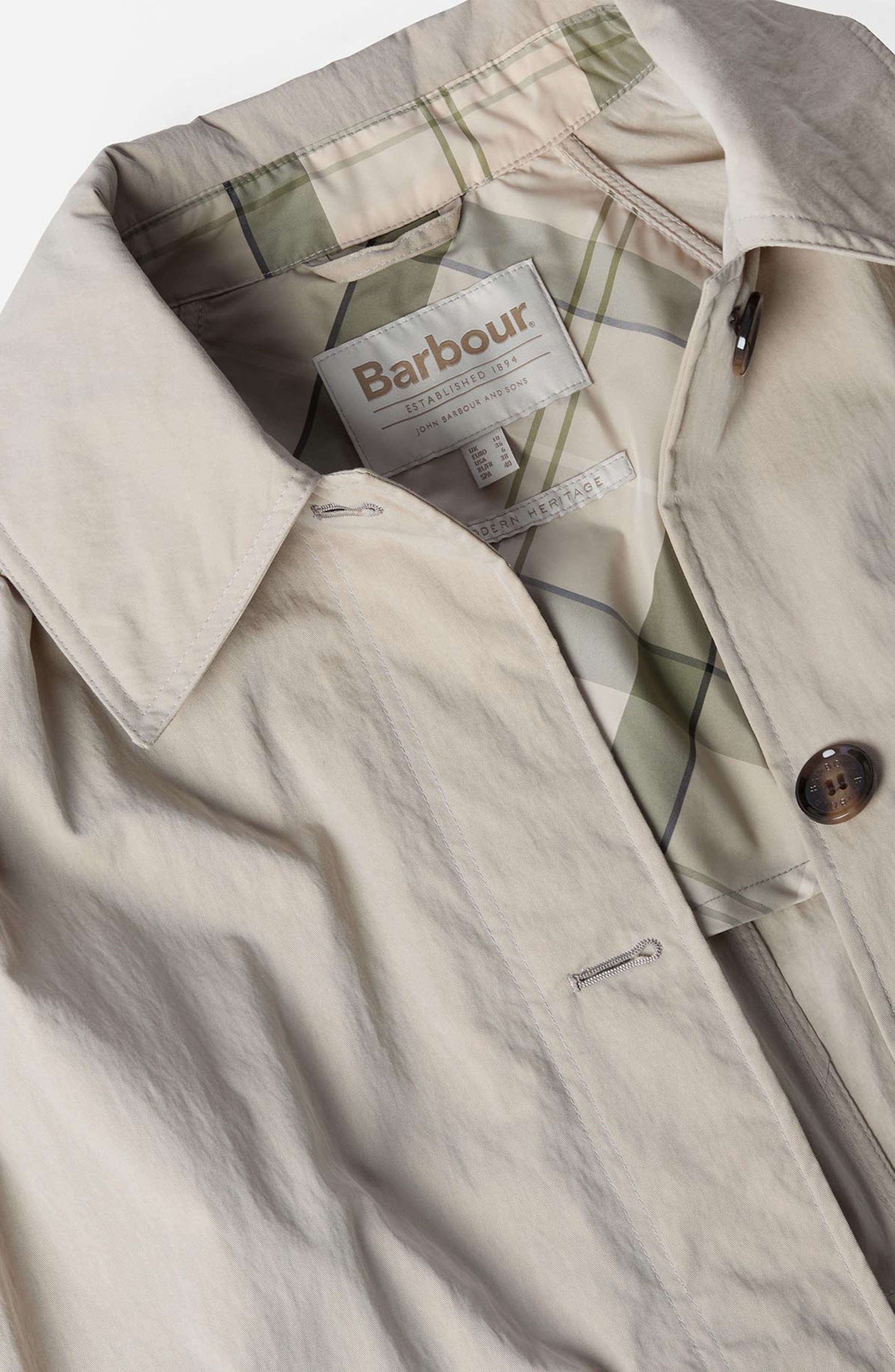 Barbour Garbo Showerproof Trench Coat in Light Sand Rosemary at Nordstrom - 4